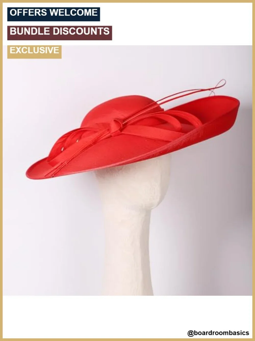 Wide Brim Fascinator Hat Bowknot Feather Kentucky Derby Church Women